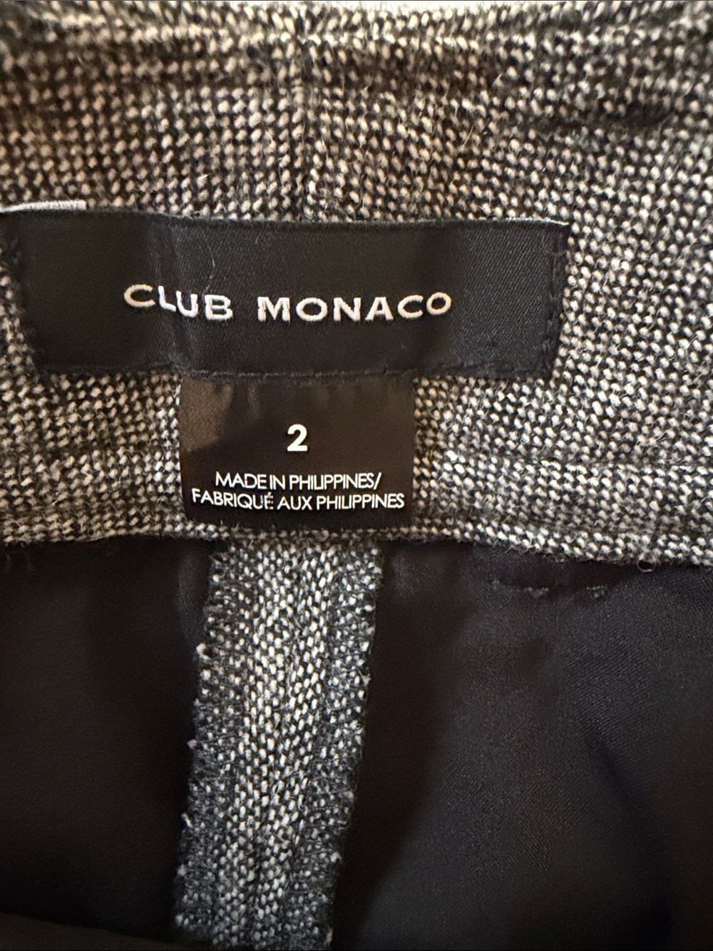 Club Monaco Gray Wool Blend Belted Cropped Trousers Pants Size 2 - Picture 4 of 10